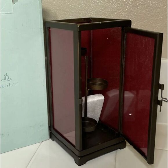 Vintage PartyLite Moroccan Spice Lantern Candle Rare Retired Antique Bronze NIB - Picture 6 of 16